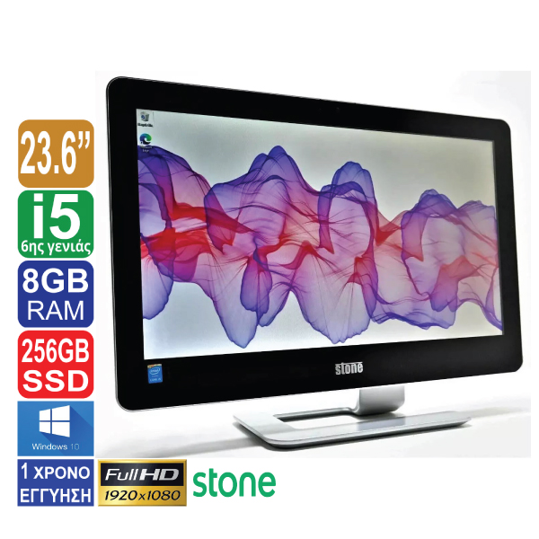 All-in-one 23" Stone Maestro 780 G6 AIO, 1920x1080 Full HD, Intel Core i5 6400 (6ης γενιάς), ASUS μητρική, 8GB RAM, 256GB SSD, HDMI, WEB-STAND, Windows 10 Pro (ΠΡΟΙΟΝ ΕΚΘΕΣΙΑΚΟ)