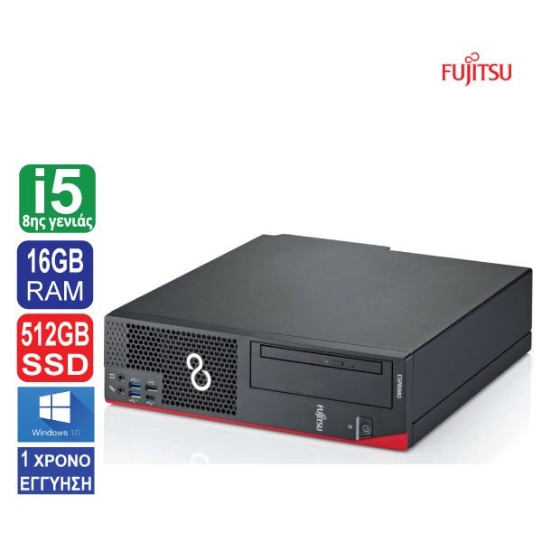 Desktop PC Fujitsu Esprimo D958, Intel Core i5 8500 (8ης γενιάς), 16GB RAM, 512GB SSD, Windows 10 ( Το προϊόν είναι καινούριο χωρίς τη δική του συσκευασία )