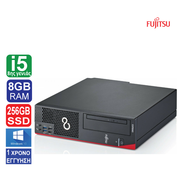 Desktop PC Fujitsu Esprimo D958, Intel Core i5 8500 (8ης γενιάς), 8GB RAM, 256GB SSD, Windows 10 ( Το προϊόν είναι καινούριο χωρίς τη δική του συσκευασία )