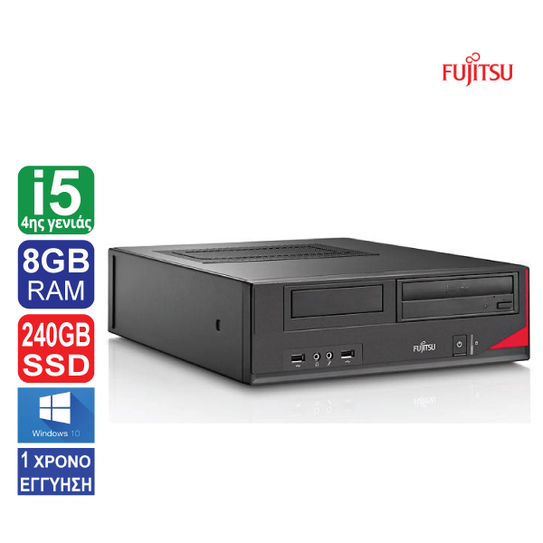 Desktop PC Fujitsu Esprimo E520, Intel Core i5 4670 (4ης γενιάς), 8GB RAM, 240GB SSD, Windows 10 Pro  ( Το προϊόν είναι καινούριο χωρίς το δικό του κουτί )