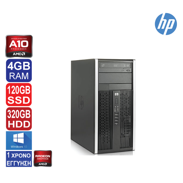 Desktop HP Compaq  6305 Pro Tower, AMD A10-5800B, 4GB RAM, 120B SSD, 320GB HDD, DVD, AMD RADEON R5 430 2GB, Windows 10 Pro