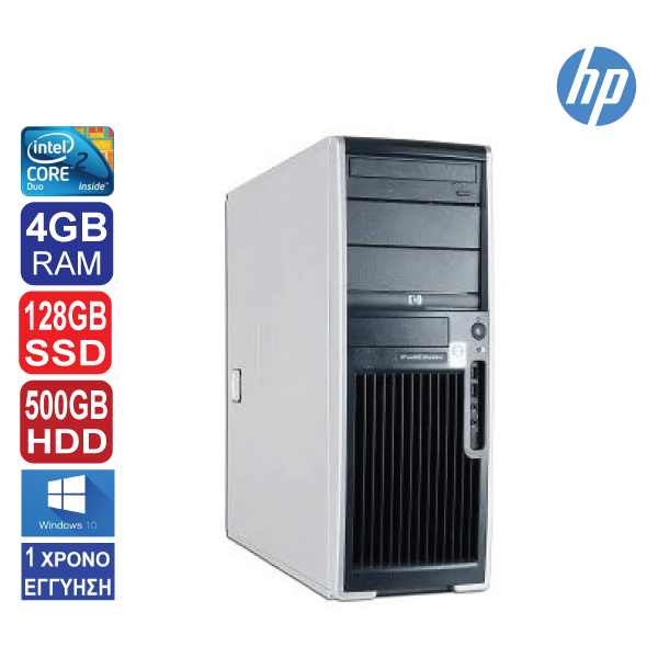 Desktop PC HP XW 4600 Workstation, Intel Core 2 Duo Q6600, 4GB RAM, 128GB SSD, 500GB HDD, Windows 10 (ΠΡΟΙΟΝ ΕΚΘΕΣΙΑΚΟ)