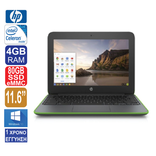 Laptop 11.6″ HP Chromebook 11 G5 EE, Intel Celeron N3060, 4GB RAM, 80GB (16GB SSD + 64GB SD CARD), HDMI, Web Camera, Windows 10