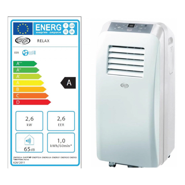 Κλιματιστικό Ψύξης Argo Relax, Φορητό 10000 BTU με Ιονιστή, 3 Fan Speeds