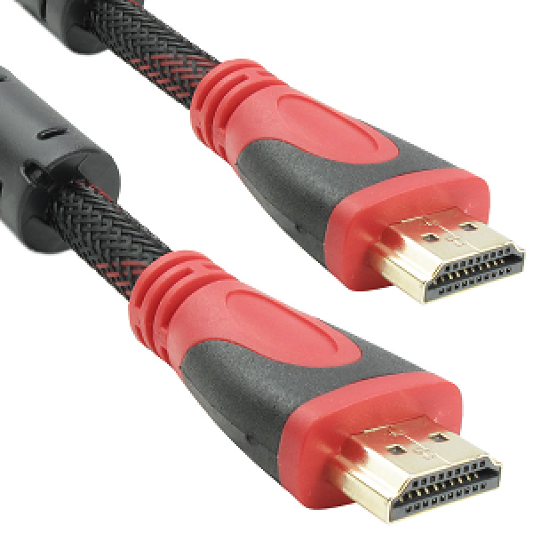 DeTech καλώδιο HDMI, 1.8m, μαύρο-κόκκινο