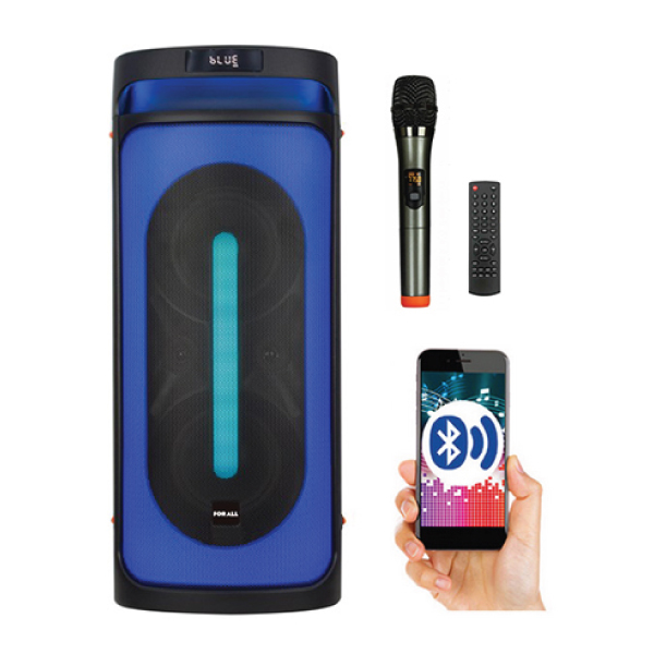 Σύστημα Ηχεία Karaoke FG208-16 ForAll, RGB, bluetooth, FM, TWS, AUX, 2 x Mic, USB-TF, 80 watt, 7500mah (Καινούριο Προϊόν, σφραγισμένο)