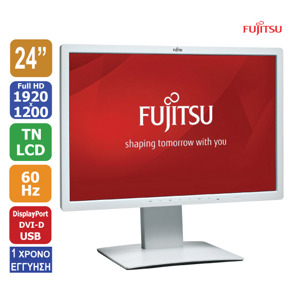Οθόνη υπολογιστή 24″ Fujitsu B24W-6 WUXGA LED, TN, Full HD 1920x1200, 5 ms, Flat screen - GRADE B 
