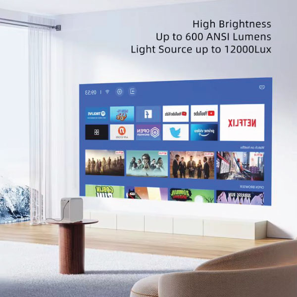 Έξυπνος Βιντεοπροβολέας (Smart Projector) Mecool KP2, FHD 1080p (Βέλτιστη εικόνα έως 120΄"), Netflix, Ενσωματωμένα Ηχεία, Dolby, 600 lumens, WiFi, Bluetooth, HDMI (ΚΑΙΝΟΥΡΙΟ ΠΡΟΙΟΝ ΣΦΡΑΓΙΣΜΕΝΟ)