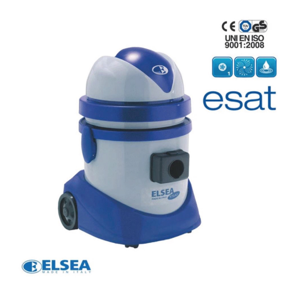 Επαγγελματική Σκούπα ELSEA ESAT DP100, 21 lt, 580W, 58 dB, Υγρών/Στερεών, 1530 mmH₂O, Μπλε